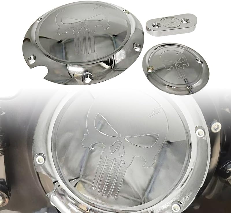 Yarmile Motorcycle Derby Cover Aluminum Derby Cover Engine Timing Timer Cover Compatible with for Harley Davidson Sportster Iron XL883 1200 Forty Eight Seventy Two 48 72 Nightster Roadster 2004-2019 (Silver) - Image 1